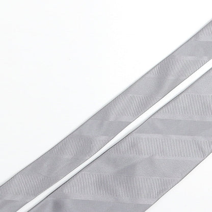 Liv Mens Grey Striped Silk Pointed Tie One Size