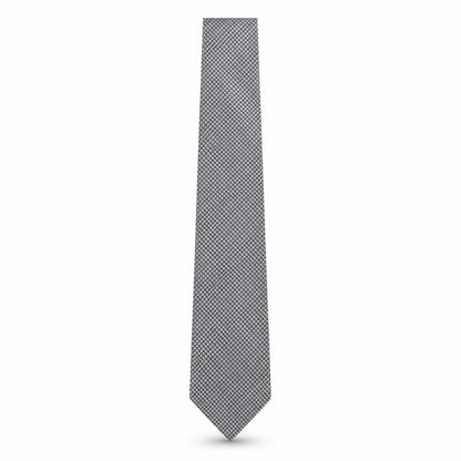 Michelle Hoche Mens Grey Geometric Silk Pointed Tie One Size