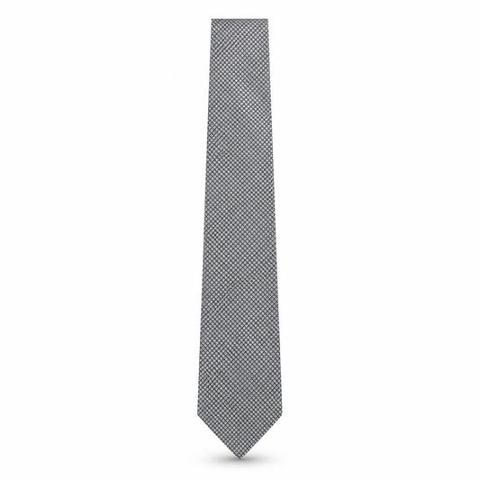 Michelle Hoche Mens Grey Geometric Silk Pointed Tie One Size