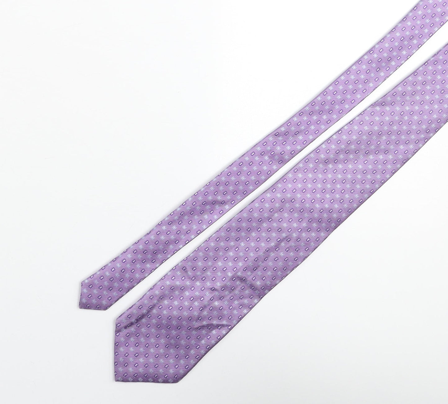 Michaelsons Mens Purple Geometric Silk Pointed Tie One Size