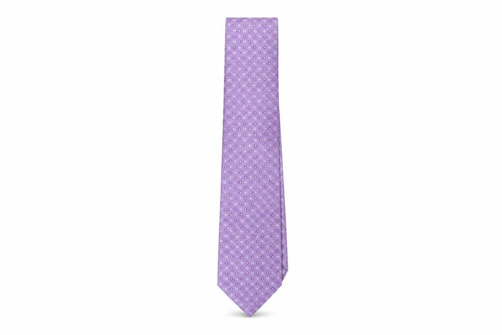 Mens Michaelsons Purple Geometric  Pointed Tie