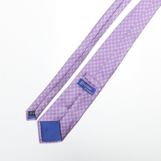 Michaelsons Mens Purple Geometric Silk Pointed Tie One Size