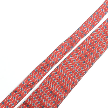 Tie Rack Mens Red Geometric Silk Pointed Tie One Size