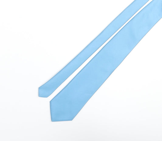 Marks and Spencer Mens Blue Polyester Pointed Tie One Size