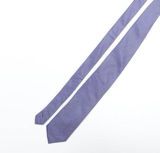 Paul Costelloe Mens Blue Plaids & Checks Silk Pointed Tie One Size
