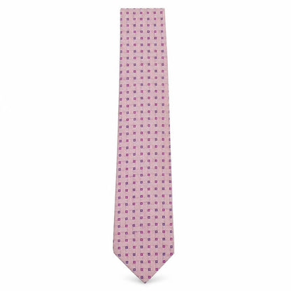 Mens Jonelle Pink Geometric  Pointed Tie