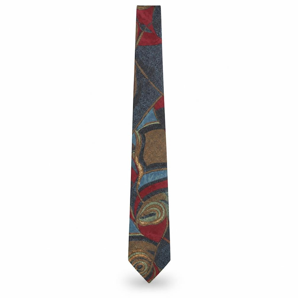 Mens Jonelle Multicoloured Geometric  Pointed Tie
