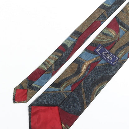 Jonelle Mens Multicoloured Geometric Polyester Pointed Tie One Size
