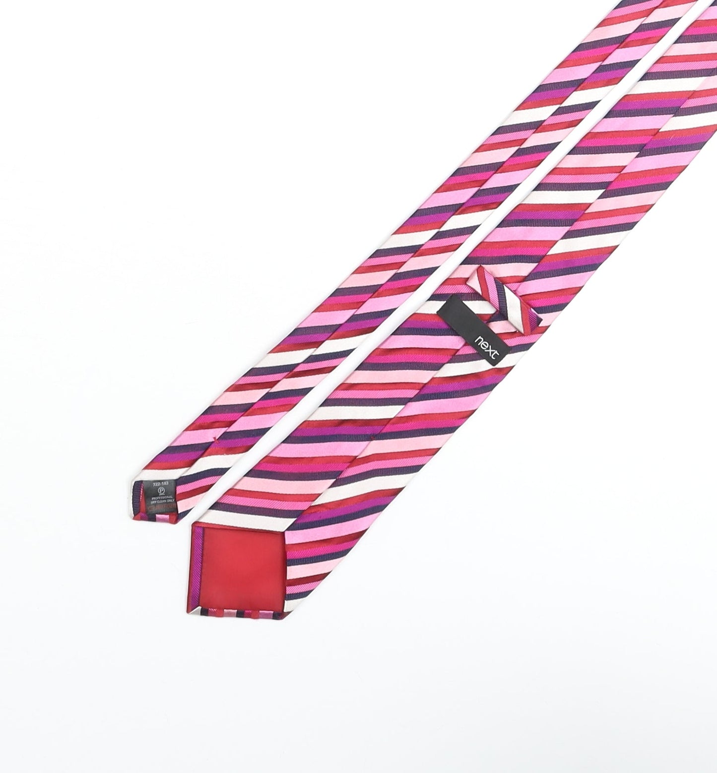 NEXT Mens Multicoloured Striped Silk Pointed Tie One Size