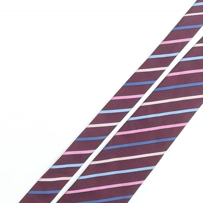 Fletcher's Glaaery Mens Multicoloured Striped Polyester Pointed Tie One Size