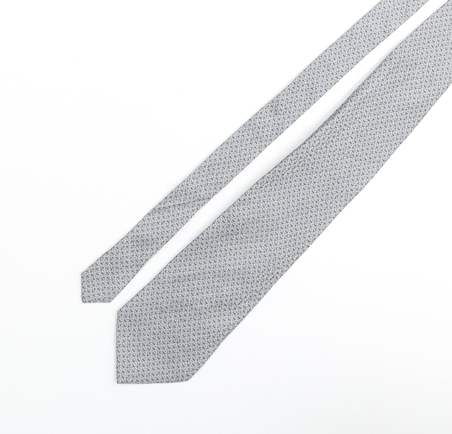 D'alembi Mens Green Geometric Silk Pointed Tie One Size