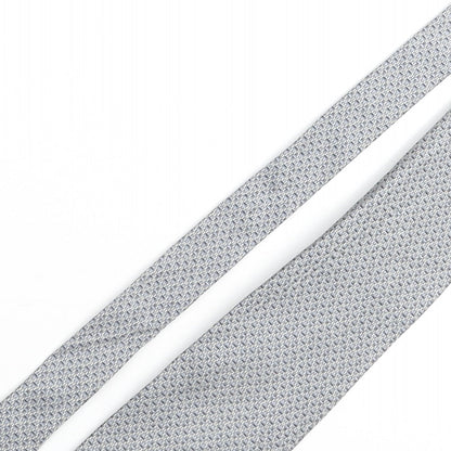 D'alembi Mens Green Geometric Silk Pointed Tie One Size