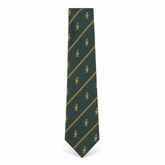 Cravat Club Mens Green Geometric Polyester Pointed Tie One Size - KNCB 1883 Logo