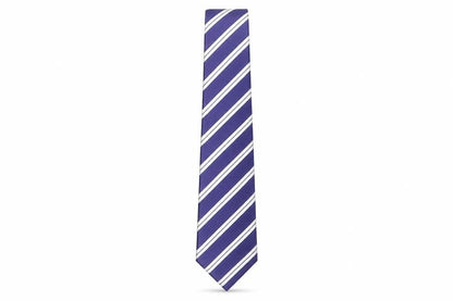 Olymp Mens Blue Striped Silk Pointed Tie One Size