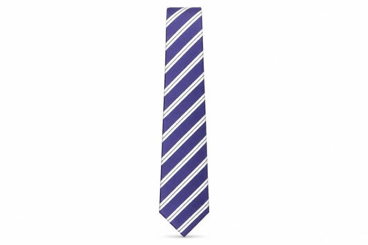 Olymp Mens Blue Striped Silk Pointed Tie One Size