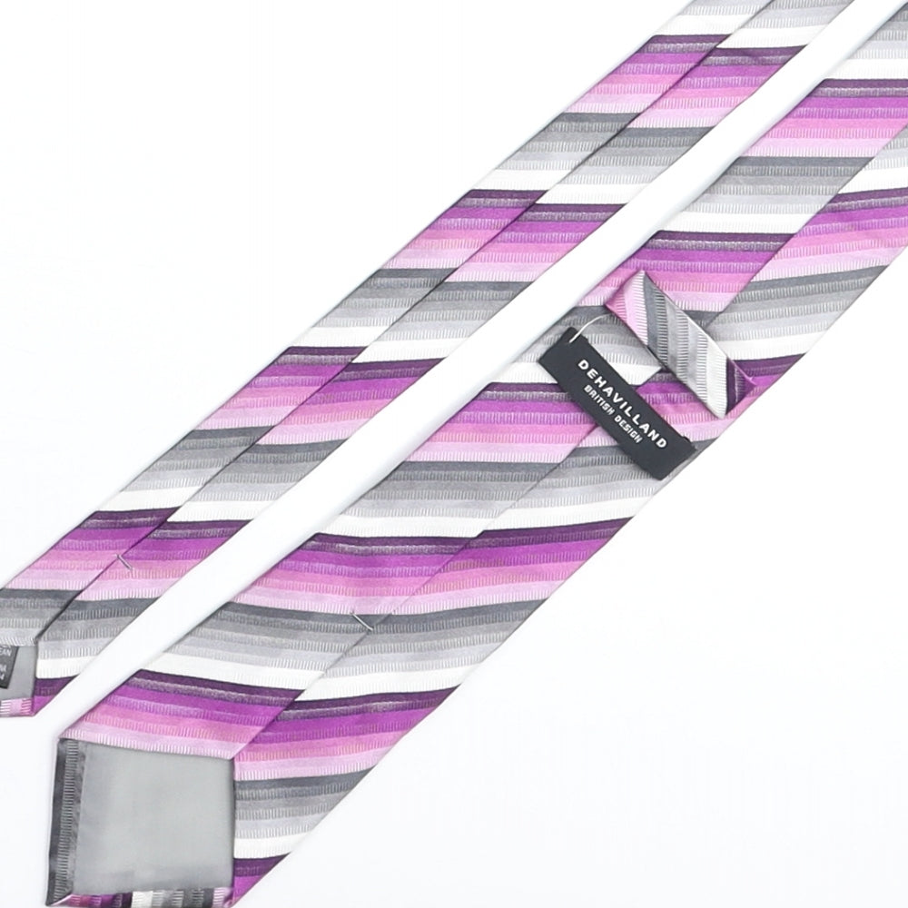 Mens Deha Villand Multicoloured Striped  Pointed Tie