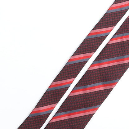 Tie Rack Mens Multicoloured Striped Silk Pointed Tie One Size - Houndstooth