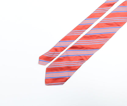 Mens Frangi Red Striped  Pointed Tie