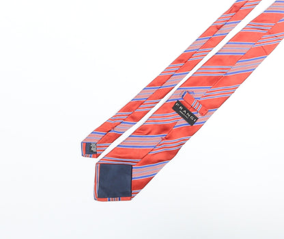 Mens Frangi Red Striped  Pointed Tie