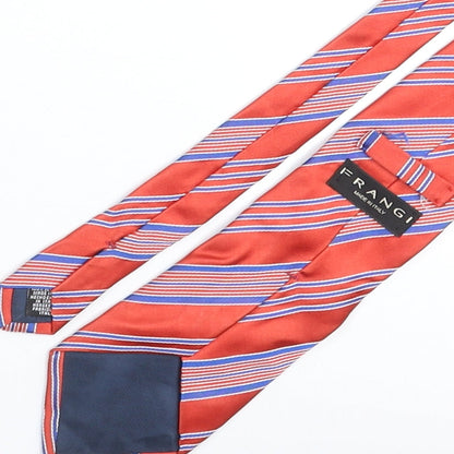 Mens Frangi Red Striped  Pointed Tie