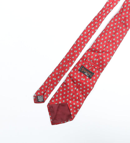 Tie Rack Mens Red Geometric Silk Pointed Tie One Size - Floral