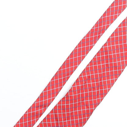 Mens Frangi Red Plaids & Checks  Pointed Tie