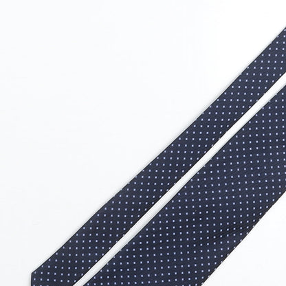 Marks and Spencer Mens Blue Geometric Polyester Pointed Tie One Size