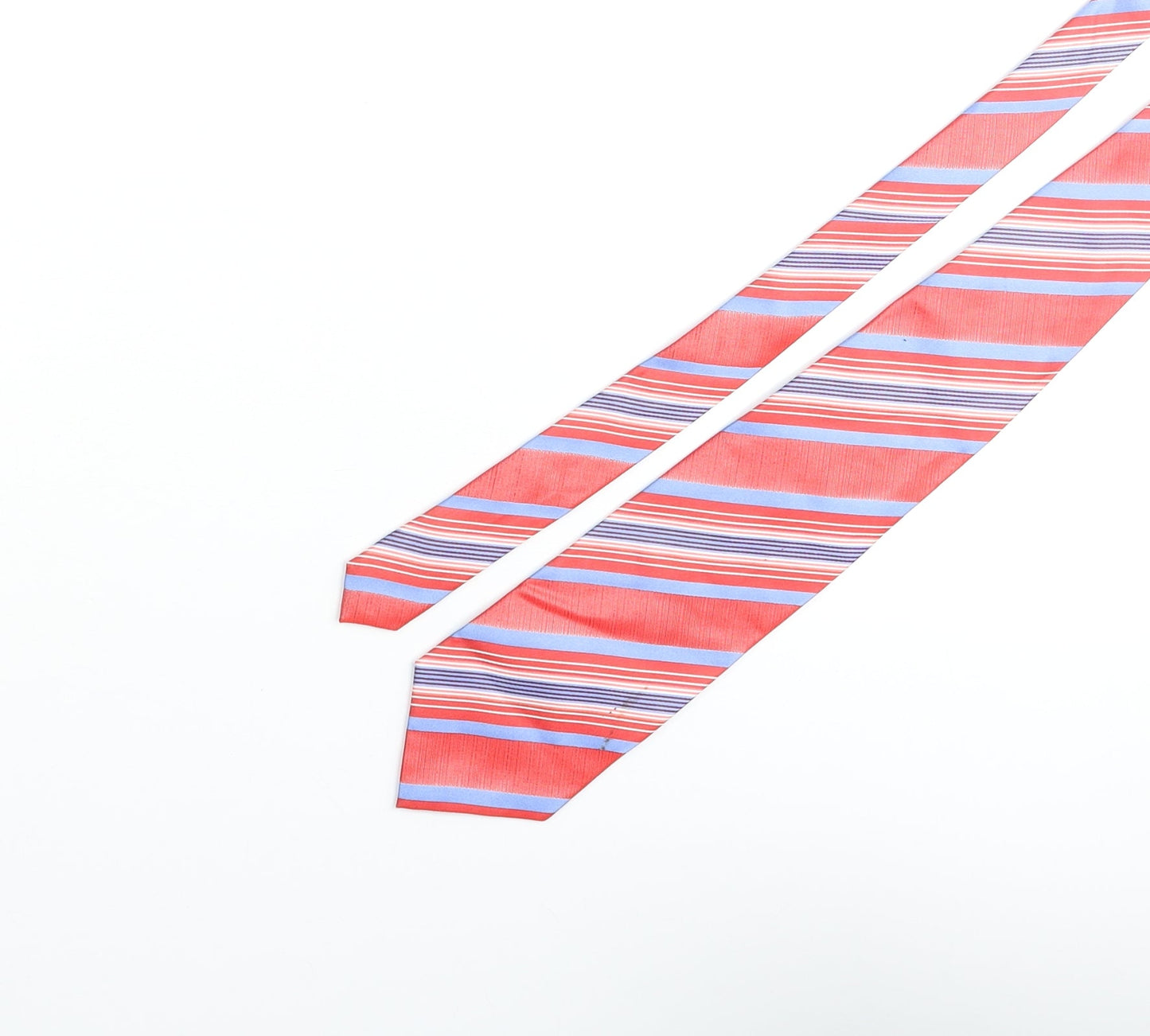 Mens Baumer Multicoloured Striped  Pointed Tie