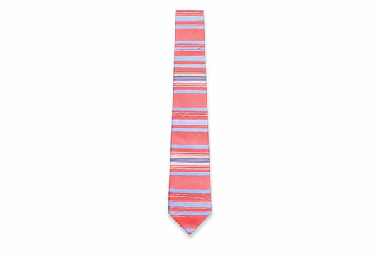 Bäumler Baumer Mens Multicoloured Striped Silk Pointed Tie One Size