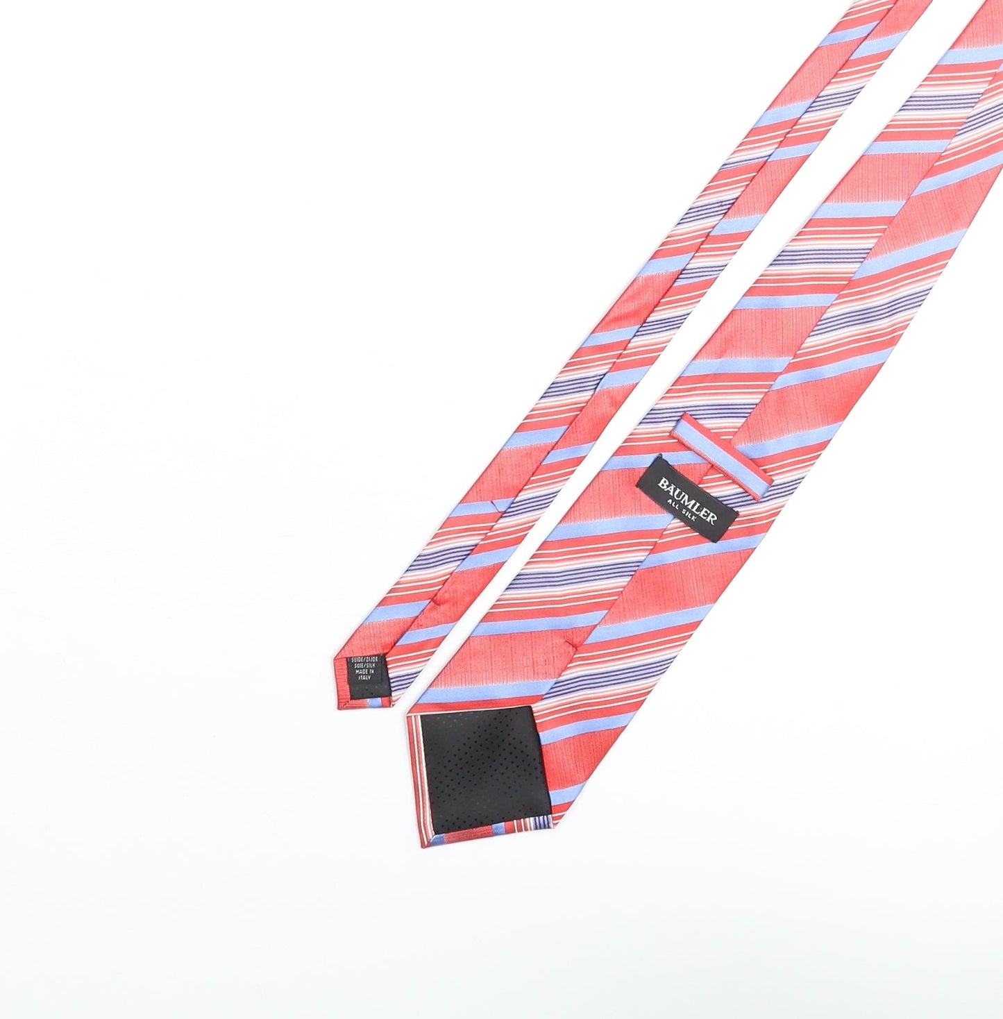 Mens Baumer Multicoloured Striped  Pointed Tie