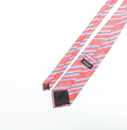 Mens Baumer Multicoloured Striped  Pointed Tie
