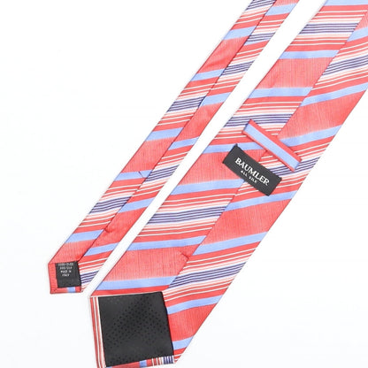 Mens Baumer Multicoloured Striped  Pointed Tie