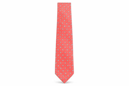 Mens Frangi Red Geometric  Pointed Tie