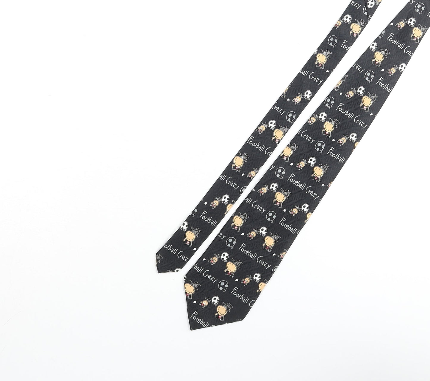 Mens Bubblegum Black Geometric  Pointed Tie
