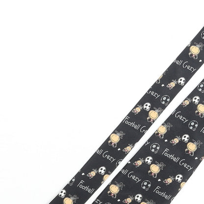 Mens Bubblegum Black Geometric  Pointed Tie