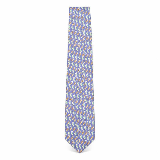 John Comfort Mens Multicoloured Geometric Silk Pointed Tie One Size - Owl Print