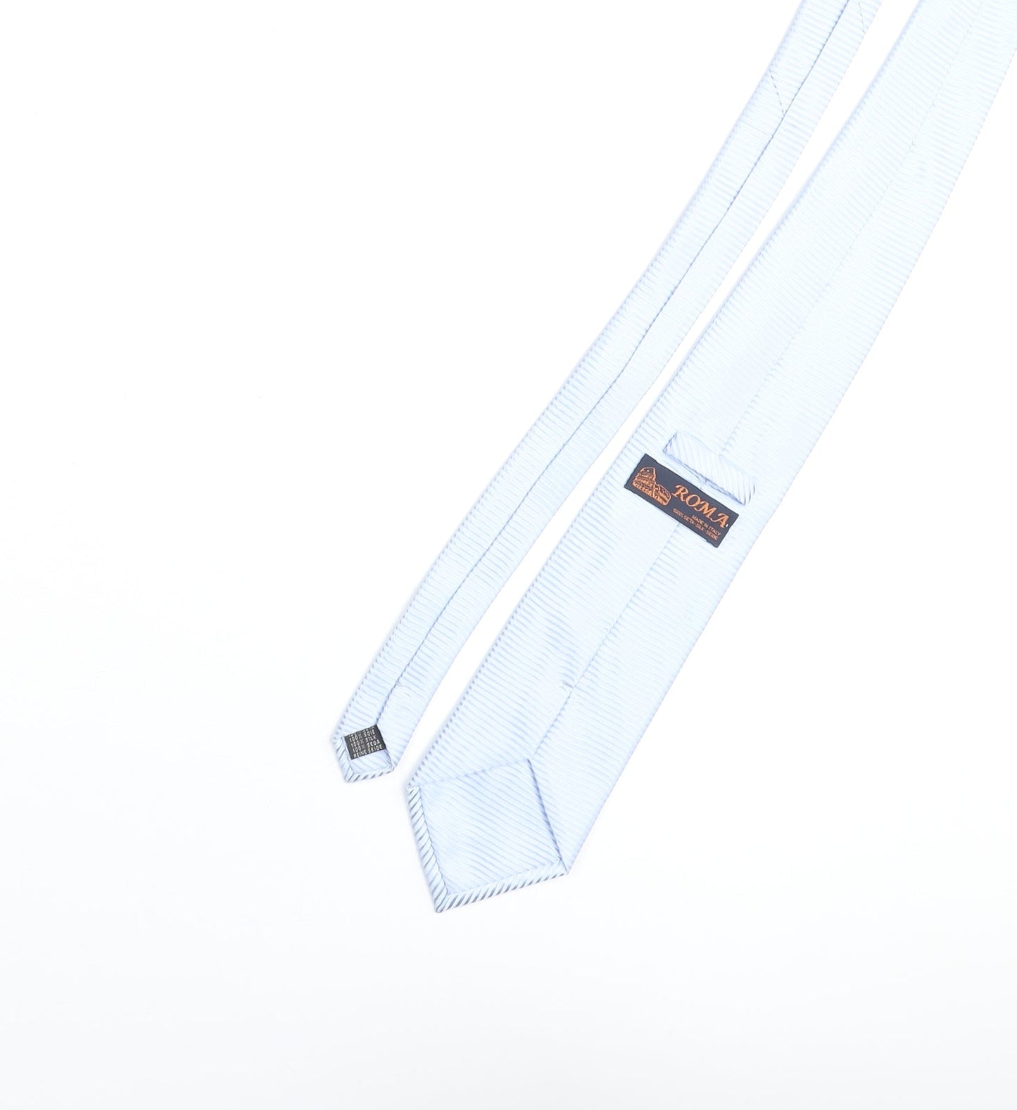Roma Mens Blue Striped Silk Pointed Tie One Size