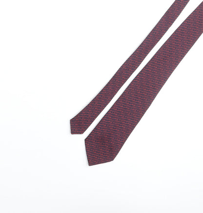 Peter Klinger Mens Blue Geometric Polyester Pointed Tie One Size - Porche