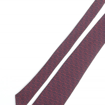Peter Klinger Mens Blue Geometric Polyester Pointed Tie One Size - Porche