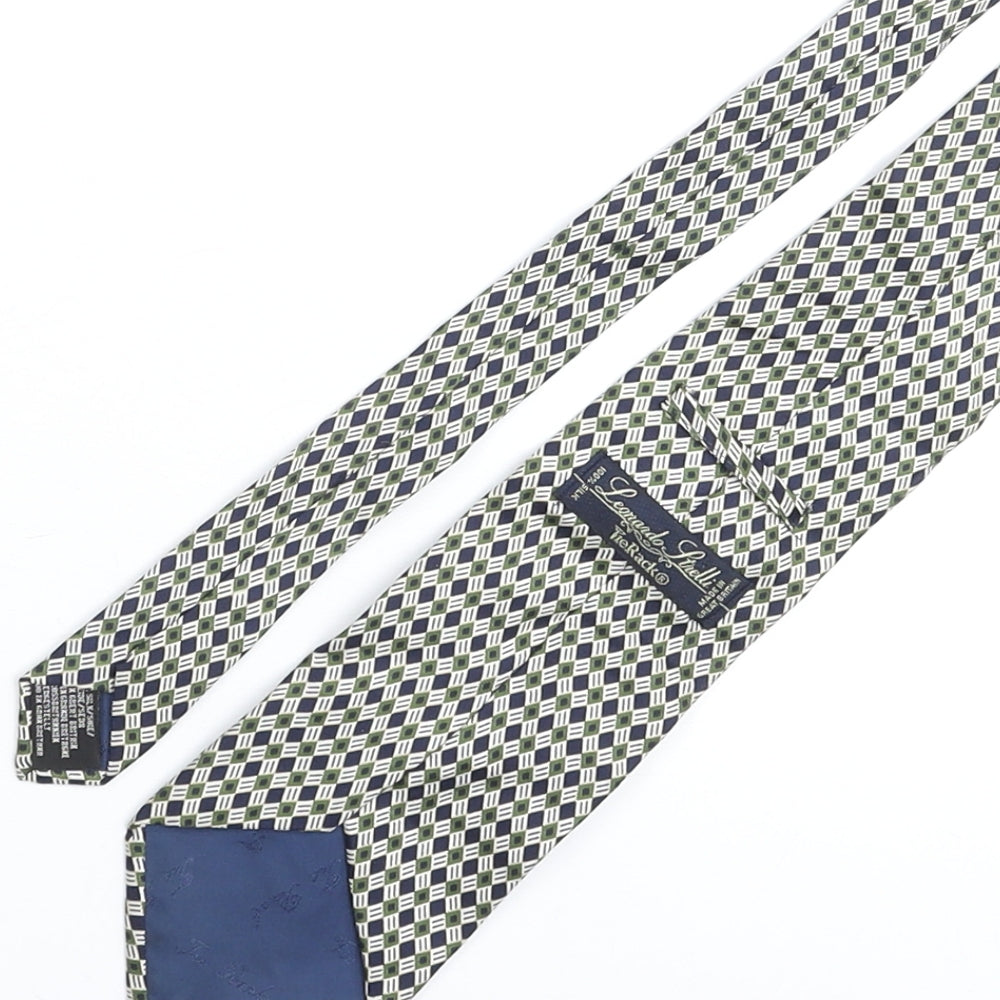 Tie Rack Mens Multicoloured Geometric Silk Pointed Tie One Size