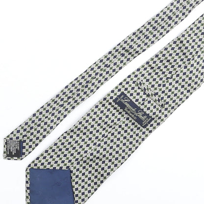 Tie Rack Mens Multicoloured Geometric Silk Pointed Tie One Size