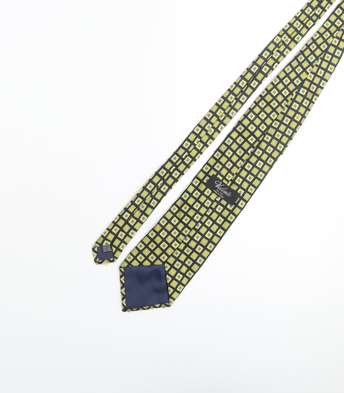 Valente Mens Multicoloured Plaids & Checks Silk Pointed Tie One Size