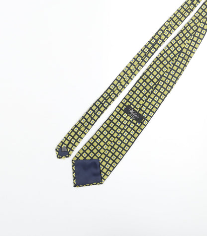 Valente Mens Multicoloured Plaids & Checks Silk Pointed Tie One Size