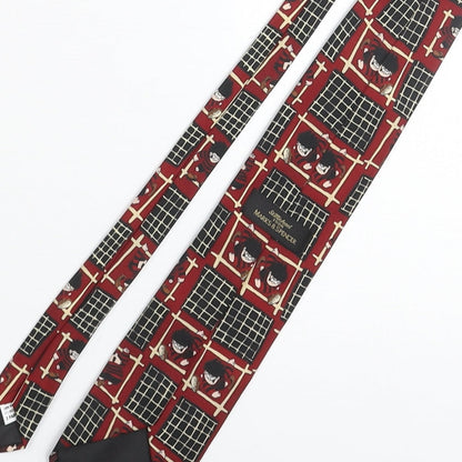 St Michael Mens Multicoloured Geometric Polyester Pointed Tie One Size - Dennis the Menace