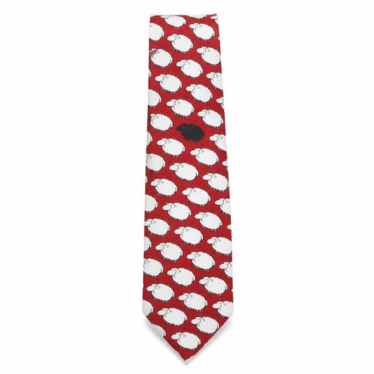 A. Rogers Mens Multicoloured Geometric Polyester Pointed Tie One Size - Sheep Print