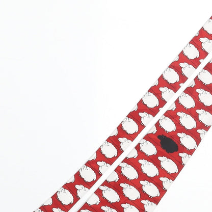 A. Rogers Mens Multicoloured Geometric Polyester Pointed Tie One Size - Sheep Print