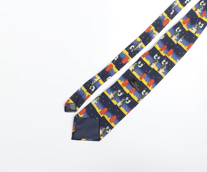 St Michael Mens Multicoloured Geometric Polyester Pointed Tie One Size - Wallace & Grommit