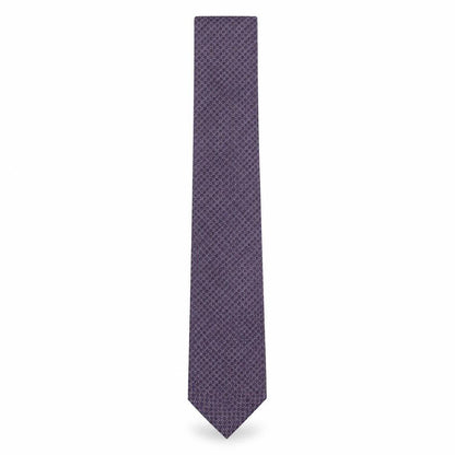 McQuillans Mens Purple Geometric Polyester Pointed Tie One Size - Cricle