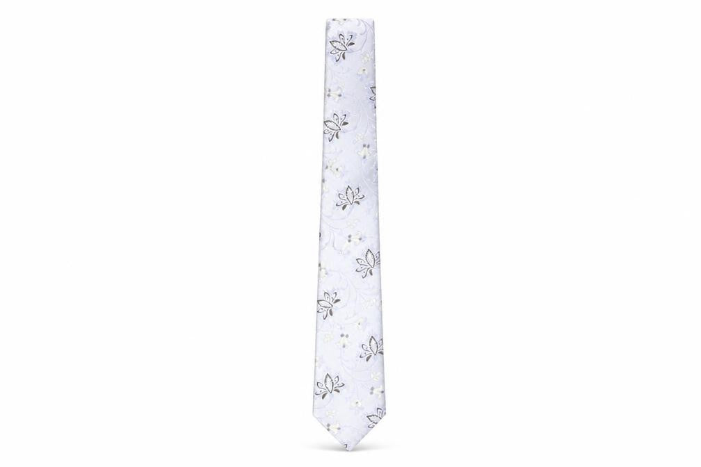 Bäumler Baumer Mens Purple Floral Polyester Pointed Tie One Size