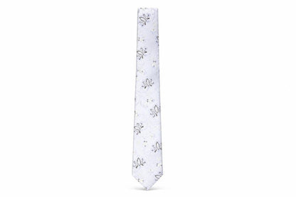 Bäumler Baumer Mens Purple Floral Polyester Pointed Tie One Size